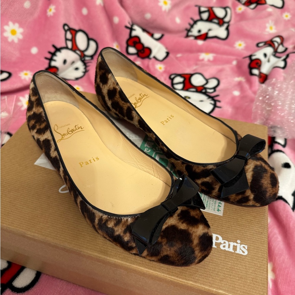 Christian Louboutin Leopard pumps flats